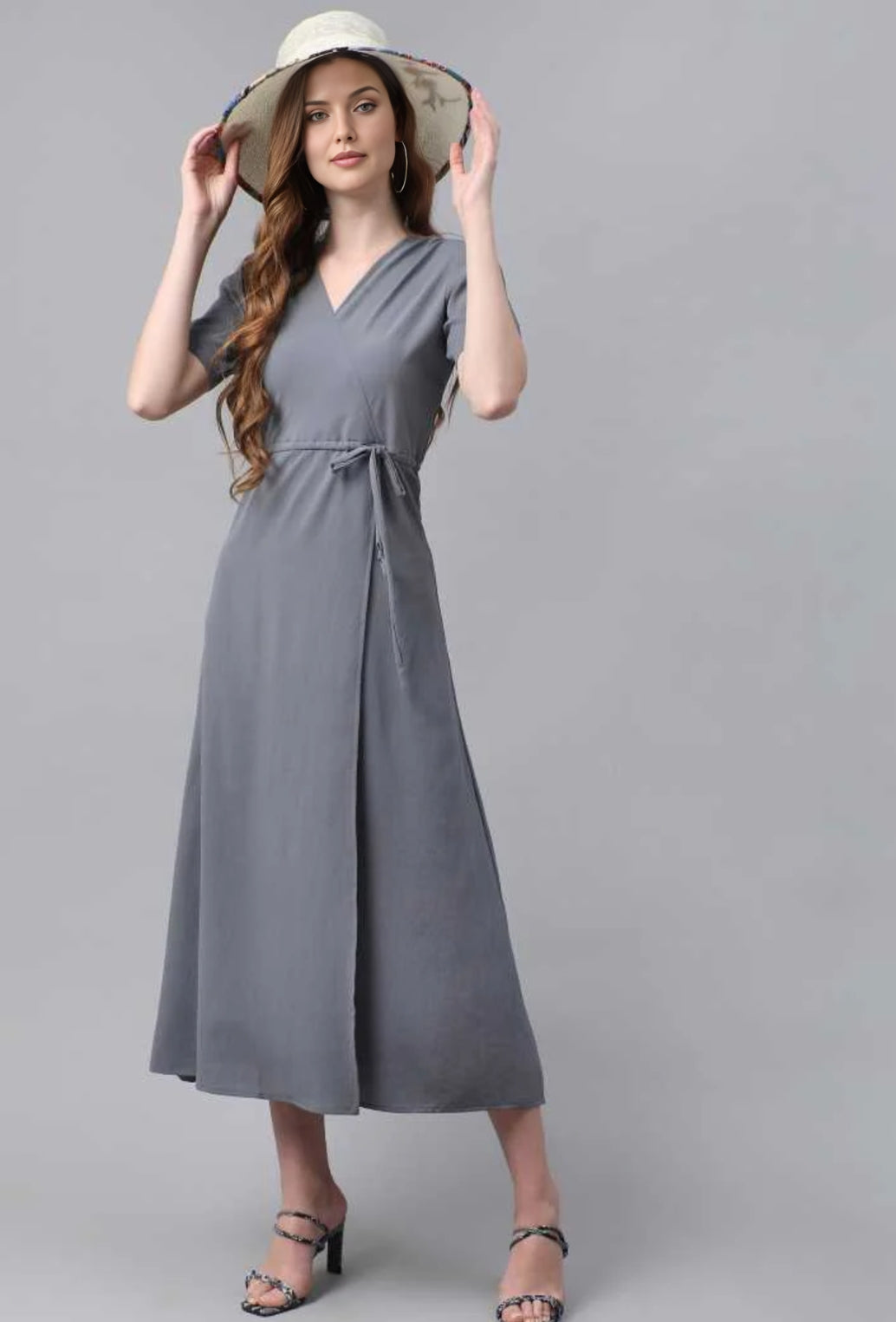 MAXI COTTON GREY DRESS