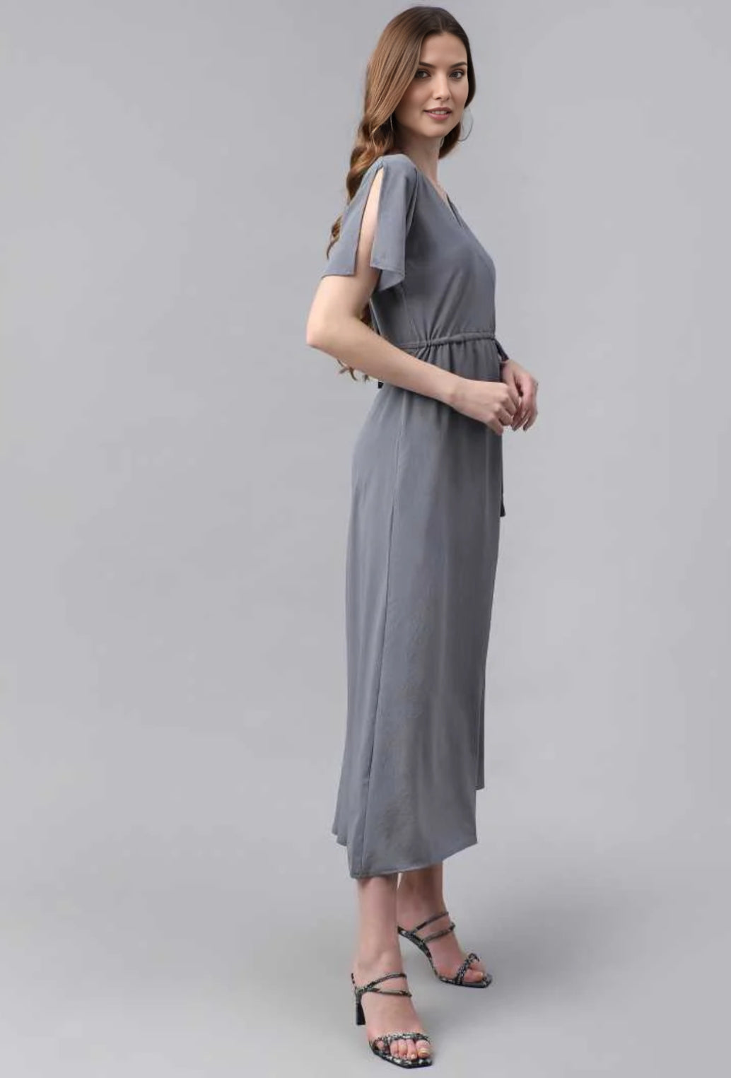 MAXI COTTON GREY DRESS